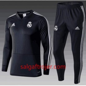 Real Madrid Sweatshirt Dragt Sort 2018-2019